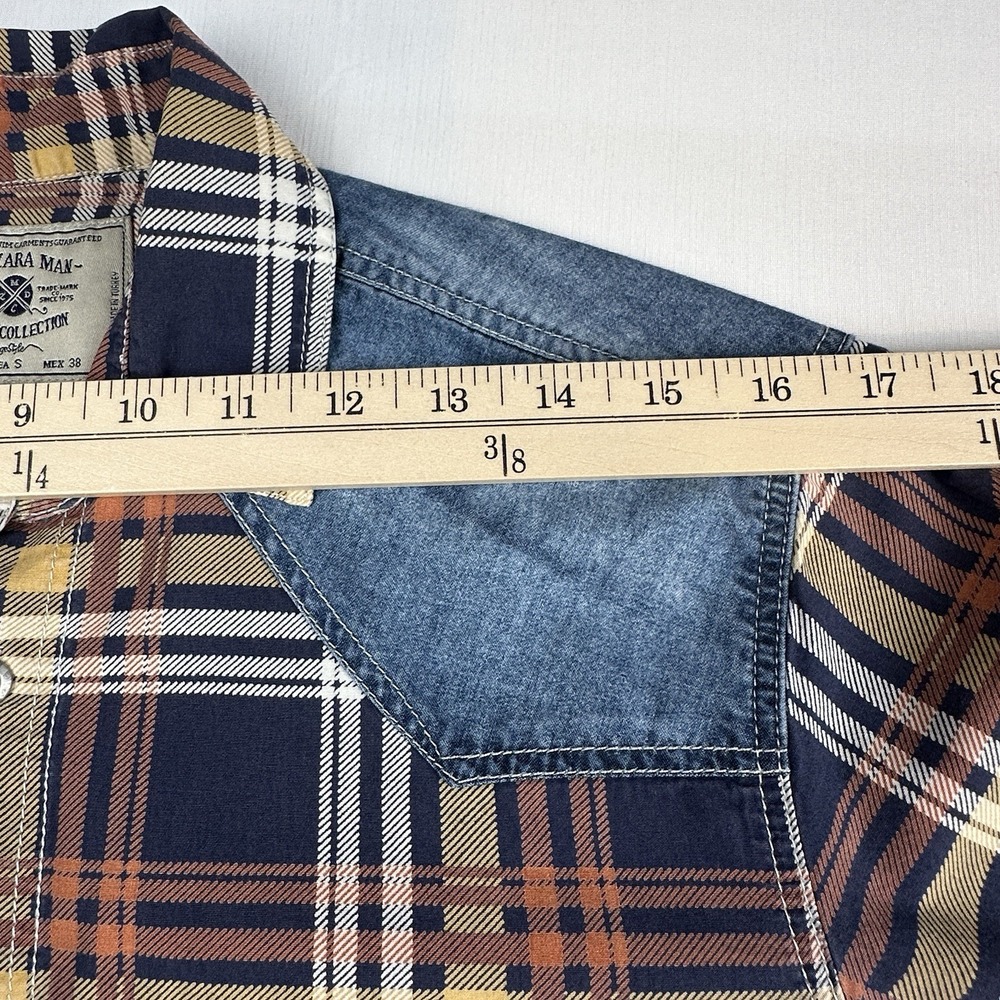 The Zara Man Denim Collection Men's Small Slim Fit Button Up - Picture 5 of 9